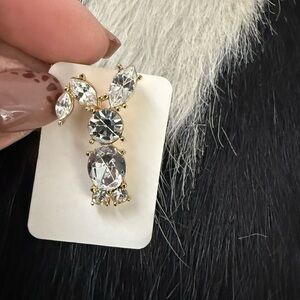 Vintage Avon Gold and Silver Beautiful Clear Rhinestone Brooch Lapel Pin